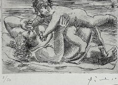 Pablo Picasso, "Joie Maternelle", acquaforte originale, numerata