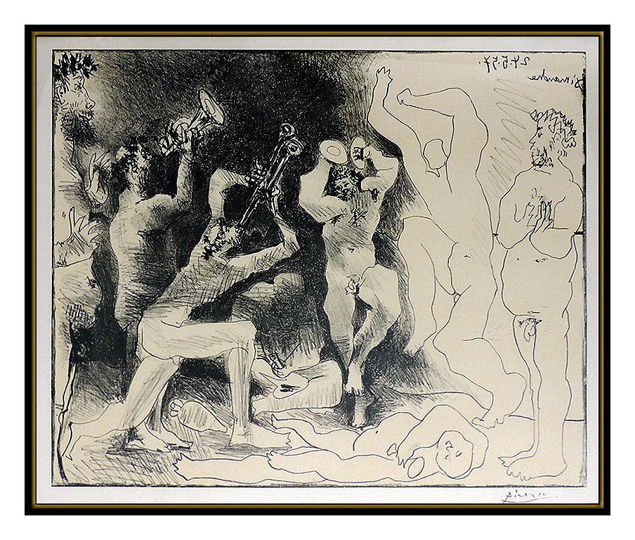 Pablo Picasso La Danse Des Faunes Lithograph Nude Cubism Portrait Signed Artwork 1