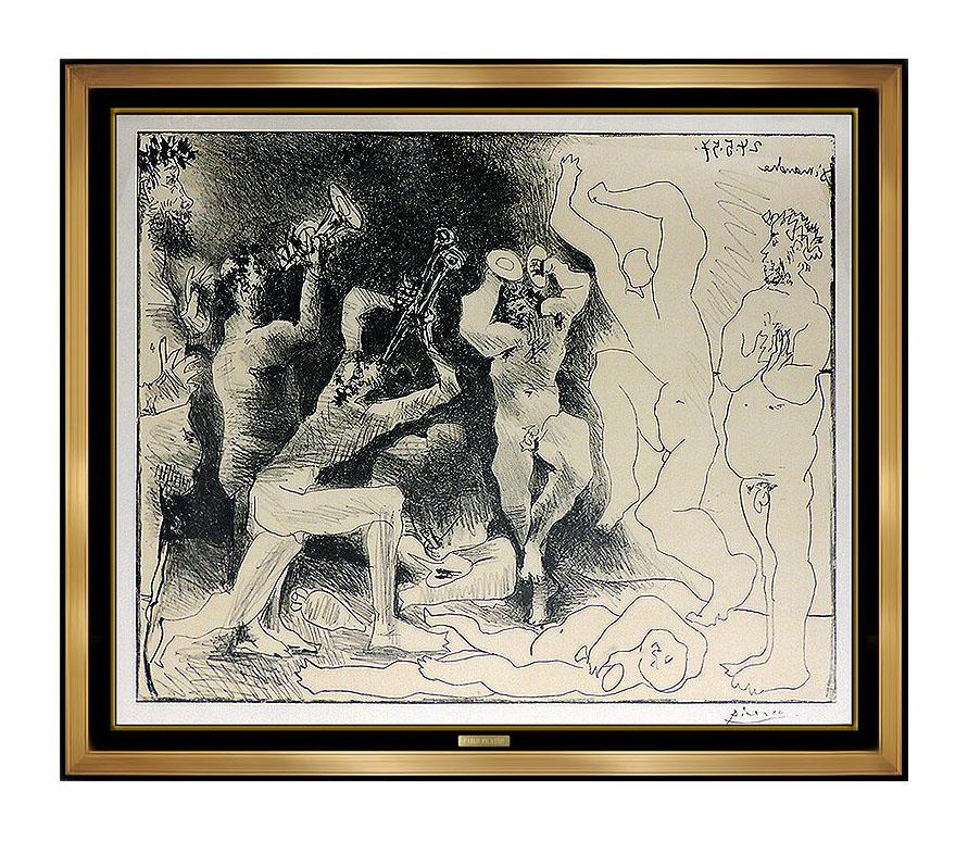 Pablo Picasso Authentic and Original Lithograph "La Danse des Faunes", Professionally custom framed and listed with the Submit Best Offer option

Accepting Offers Now:  Up for sale here we have a Lithograph in Colors on Arches Paper by Pablo Picasso