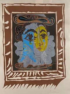 Pablo Picasso, "La Femme au Chapeau", original linocut