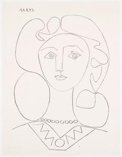 Pablo Picasso- La Femme au Collier,  Portrait of Françoise, 1947