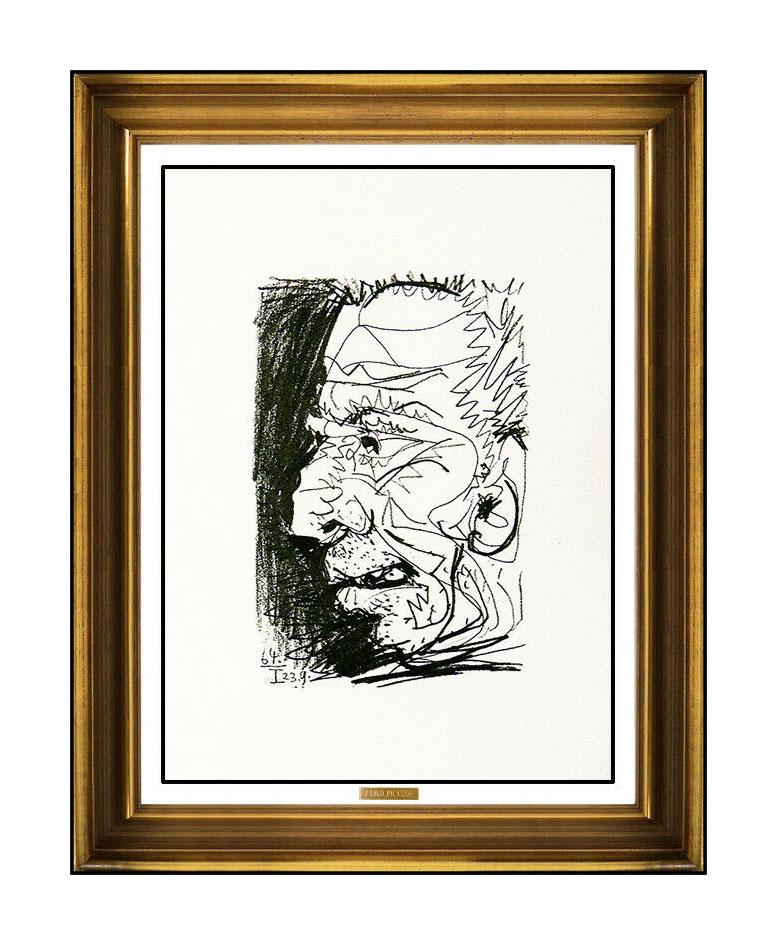 Pablo Picasso Authentic Color Lithograph "Le Gout De Bonheur (23.9.64 I)", Professionally custom framed and listed with the Submit Best Offer option

Accepting Offers Now:  Up for sale here we have an Lithograph on Velin D'Arches paper by Pablo