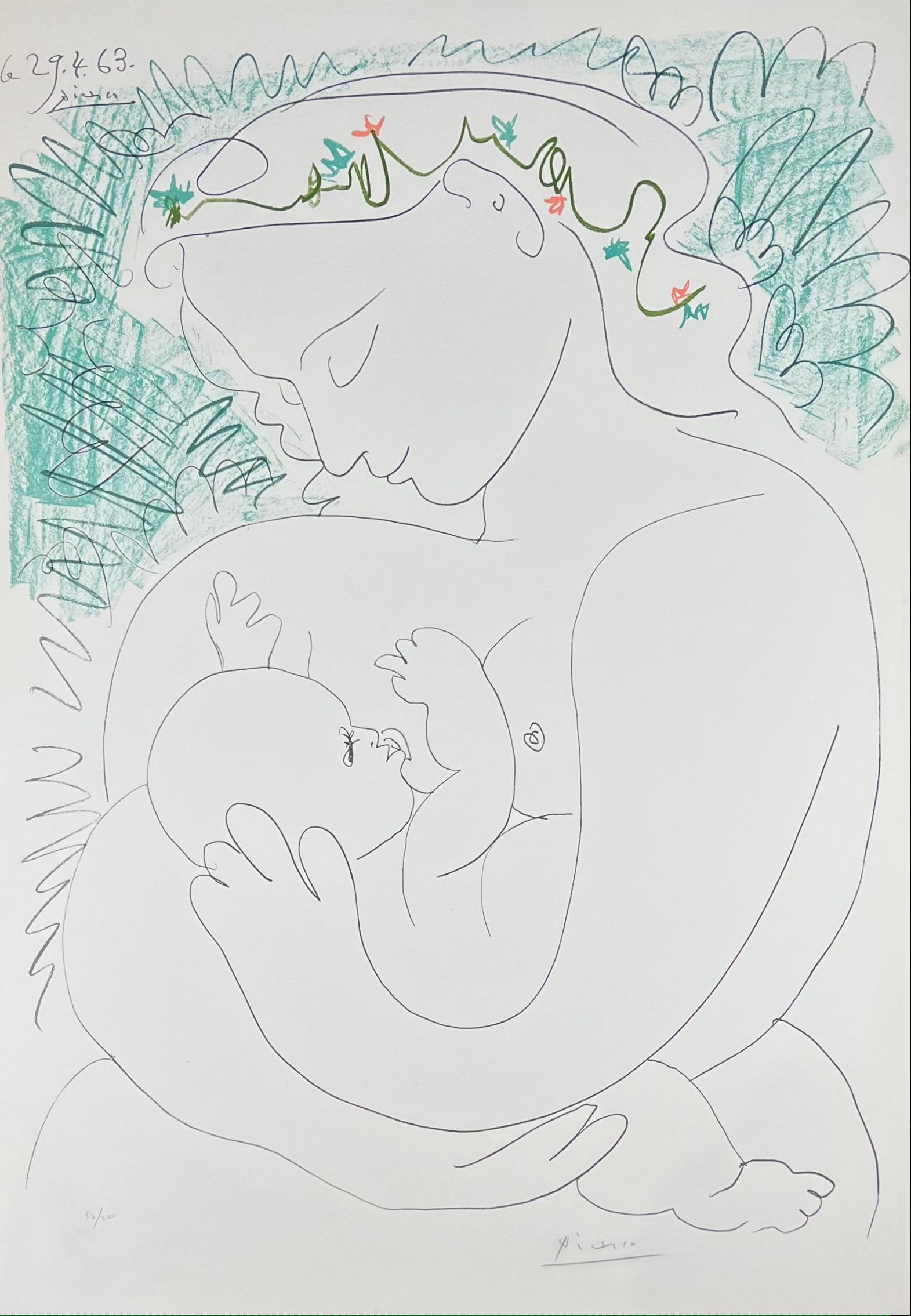 Pablo Picasso - La Grande Maternité - hand-signed lithograph on Arches – 1963 1