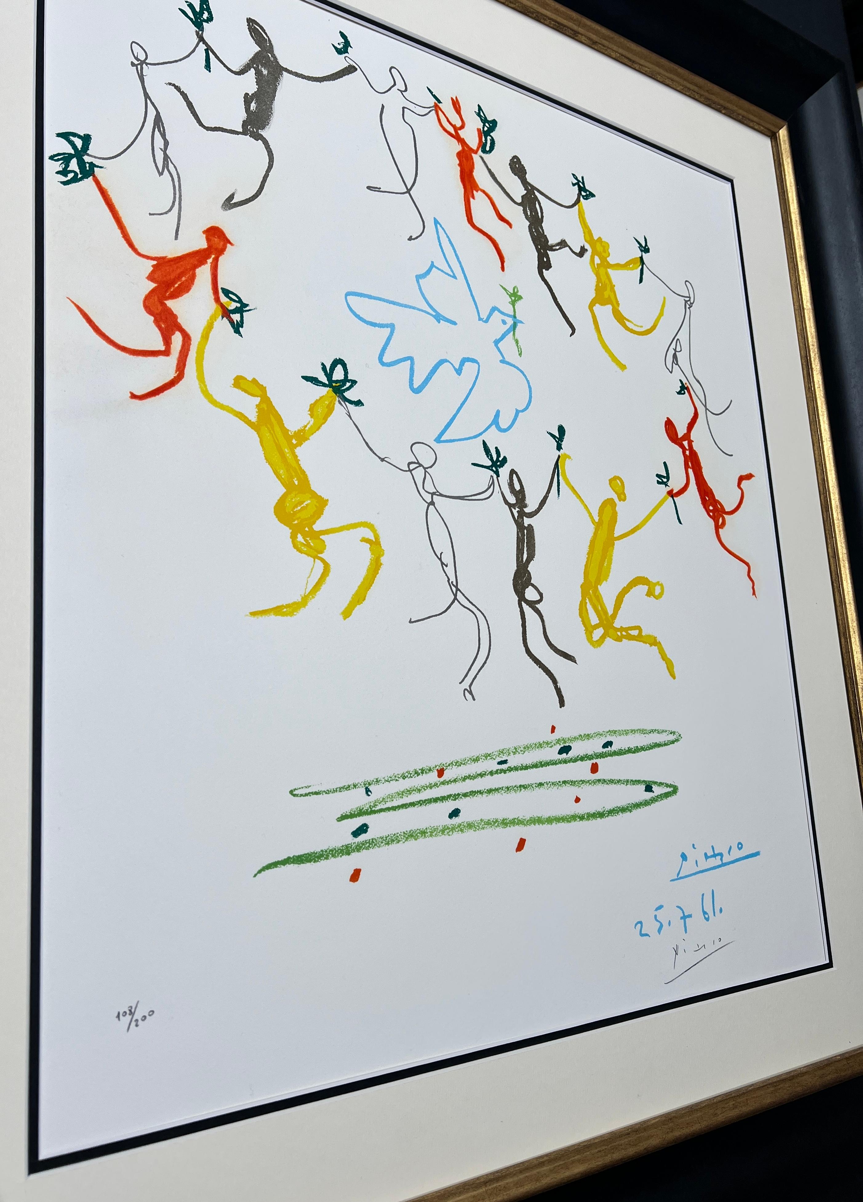 Pablo Picasso -La ronde de la Jeunesse – hand-signed Lithograph on Arches - 1961 4