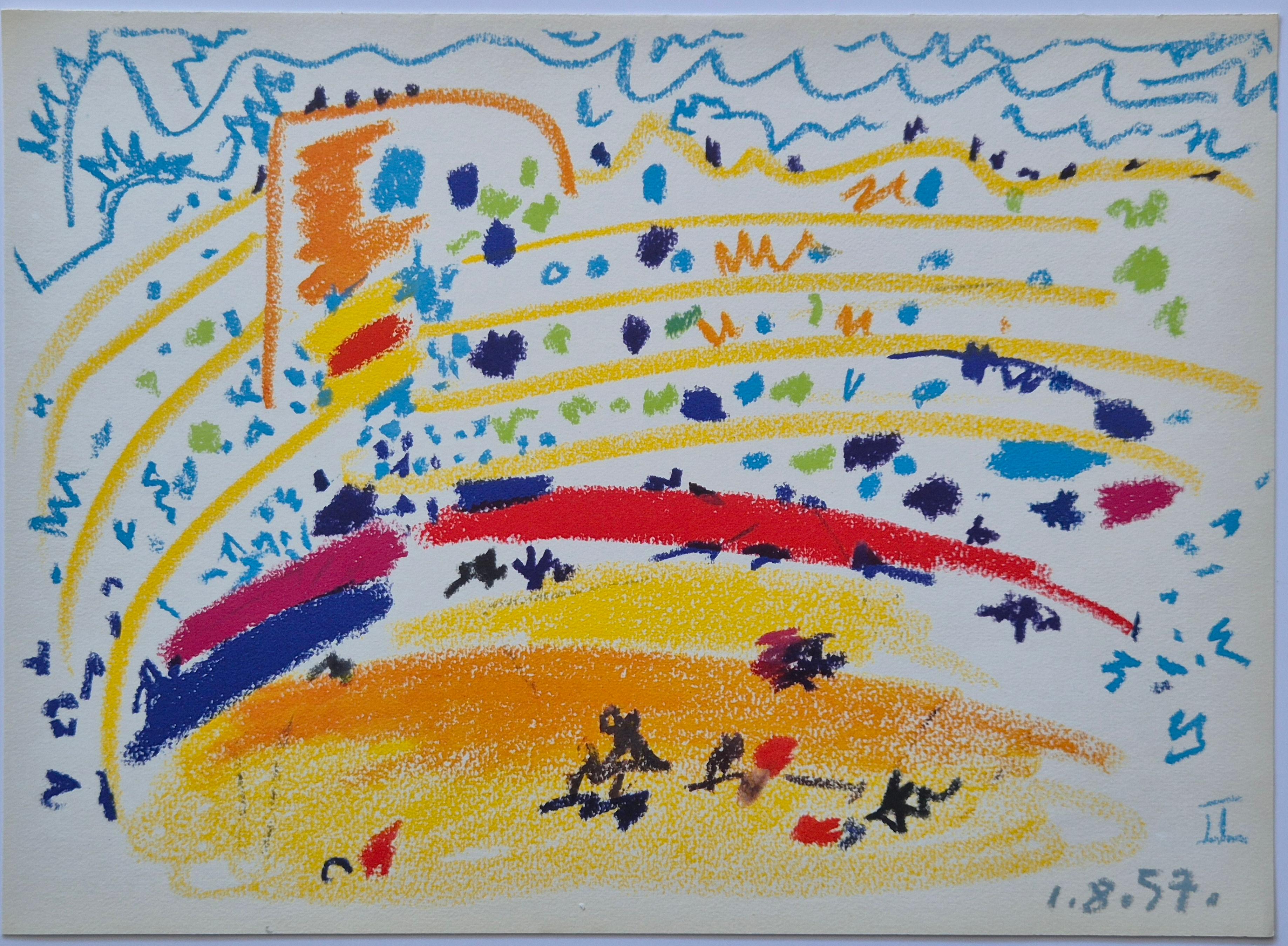 Pablo Picasso --  L'Arene d'Arles, de Toros Toreros, un juego de 4 en venta 3