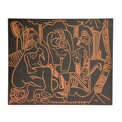 Pablo Picasso 'Le déjeuner sur l'herbe' (A. R. 517) Madoura Terracotta Tile 1964