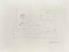 Pablo Picasso, Le Repos du Sculpteur II, from La Suite Vollard, hand signed