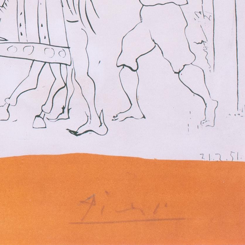 Pablo Picasso lithography, signed and number 'L’Arrivée du Chevalier, 1951 For Sale 2