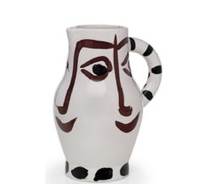 Pablo Picasso Madoura Ceramic Pitcher - Quatre visages, Ramié 436
