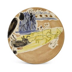 Pablo Picasso Madoura Ceramic Plate 'Arrastro' Ramié 423
