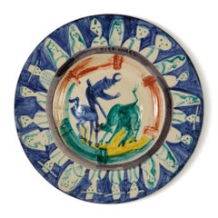 Pablo Picasso Madoura Ceramic Plate 'Corrida aux personnages' Ramié 104