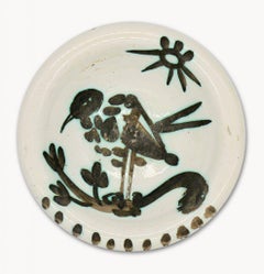 Pablo Picasso Madoura Ceramic Plate 'Oiseau au soleil' Ramié 174