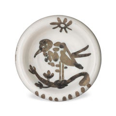 Pablo Picasso Madoura Ceramic Plate 'Oiseau au soleil' Ramié 174