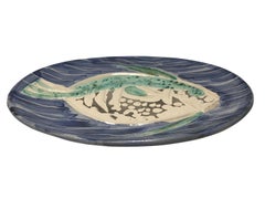 Pablo Picasso Madoura Ceramic Plate - Poisson bleu, Ramié 180