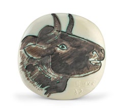 Pablo Picasso Madoura Ceramic Plate 'Profil de taureau' Ramié 317