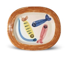 Pablo Picasso Madoura Ceramic Plate 'Quatre poissons polychromes' Ramié 31