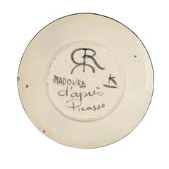 Pablo Picasso Madoura Ceramic Plate 'Service visage noir' Ramié 46