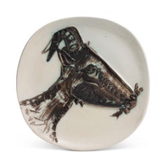 Pablo Picasso Madoura Ceramic Plate ''Tête de chèvre de profil'' Ramié 110