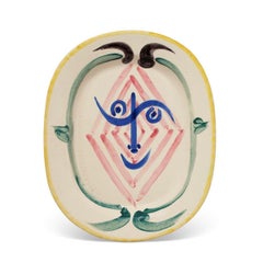 Pablo Picasso Madoura Ceramic Plate ''Tête de faune'' Ramié 51