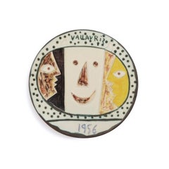Pablo Picasso Madoura Ceramic Plate 'Vallauris' Ramié 331