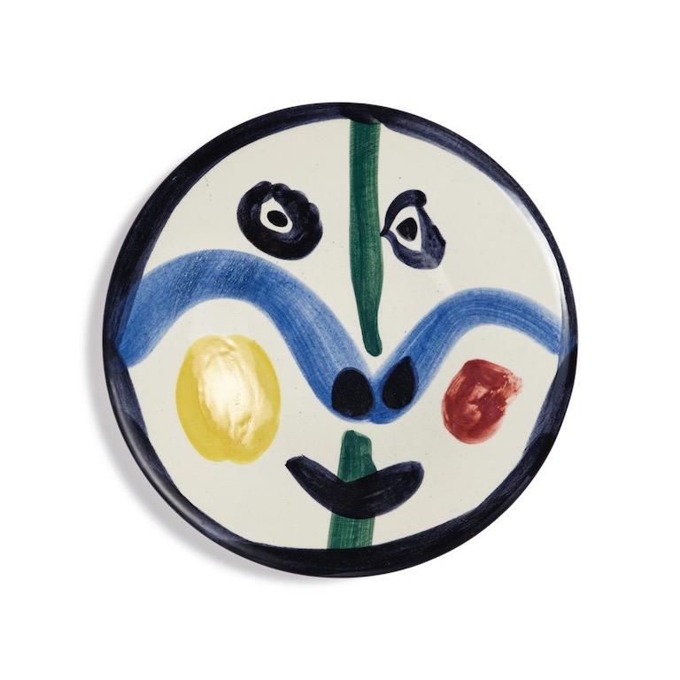 Pablo Picasso Madoura Keramikteller – Visage-Nr. 0 Rami 458