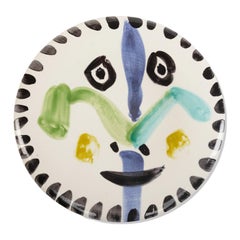 Pablo Picasso Madoura Ceramic Plate 'Visage No. 144' Ramié 480