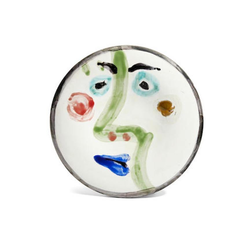Pablo Picasso Madoura Ceramic Plate 'Visage No. 189' Ramié 491