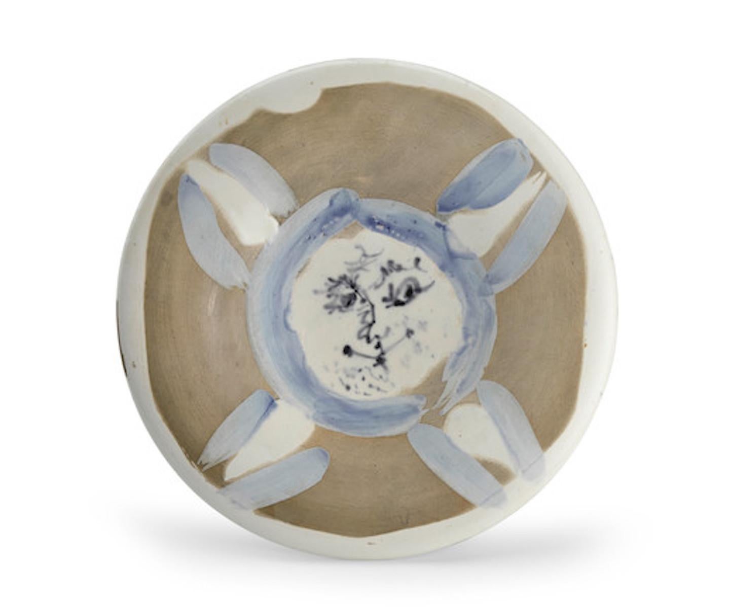 Pablo Picasso Madoura Ceramic Plate 'Visage No. 72'  Ramié 474