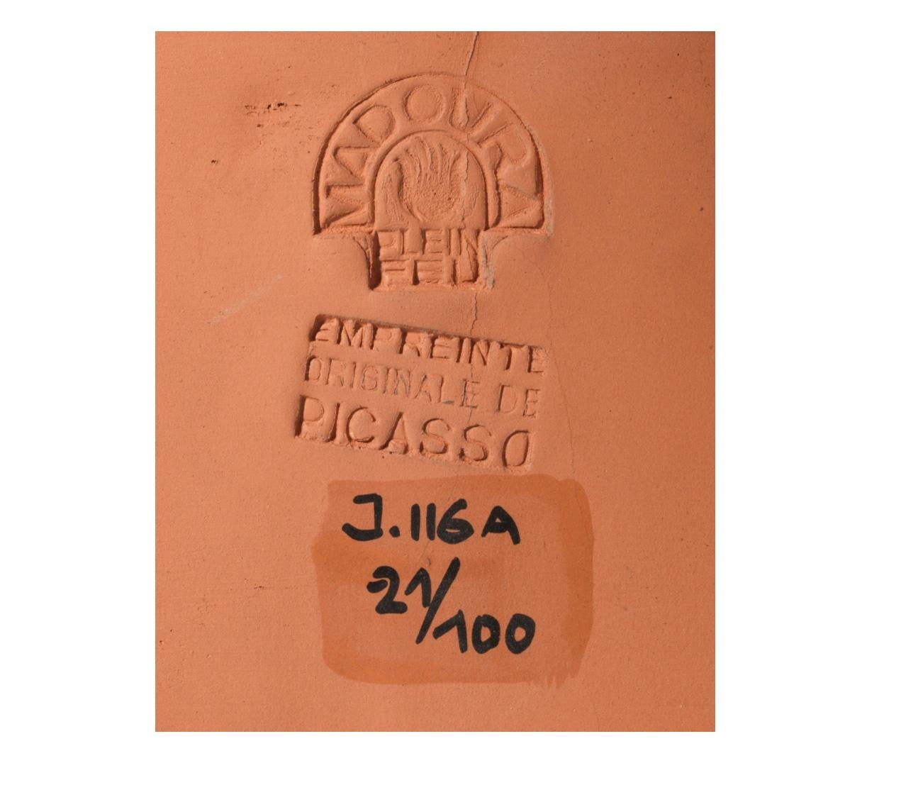 Pablo Picasso Madoura Ceramic Tile  'Visage à la barbiche' Ramié 601 For Sale 1