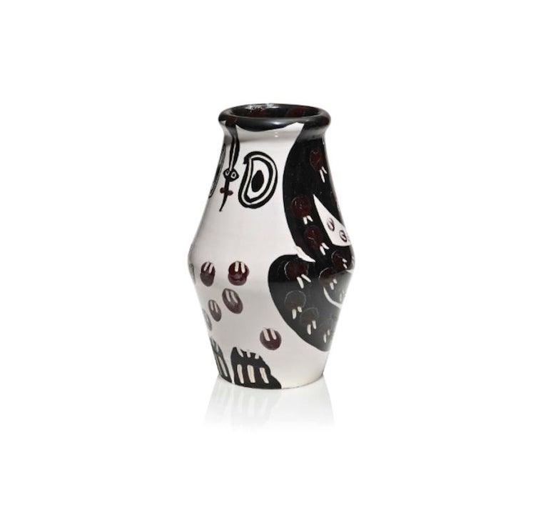 Pablo Picasso Madoura Ceramic Vase 'Hibou marron noir' Ramié 123 For Sale 2