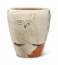 Pablo Picasso Madoura Ceramic Vase 'Visage et Hibou' Ramié 407