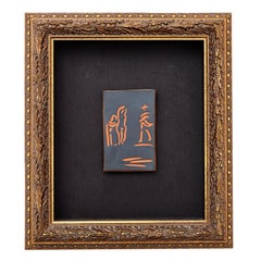 Pablo Picasso Madoura 'Femmes et toréador' (A. R. 541) Céramique encadrée 