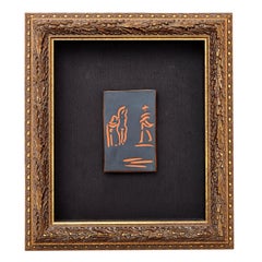 Pablo Picasso Madoura 'Femmes et toréador' (A. R. 541) Gerahmte Keramik