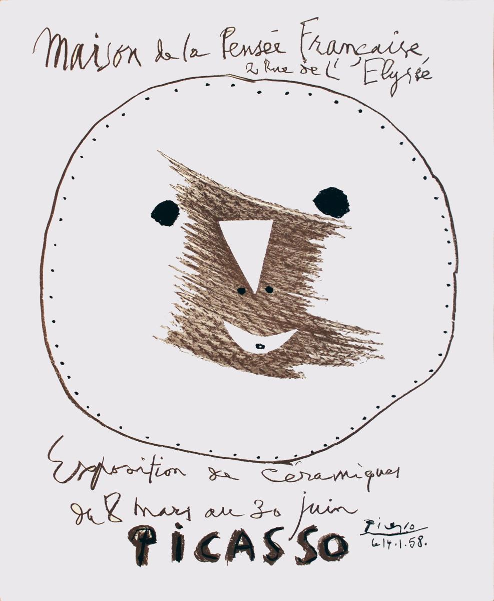 D'après Pablo Picasso, Maison de la Pensee Française, lithographie originale