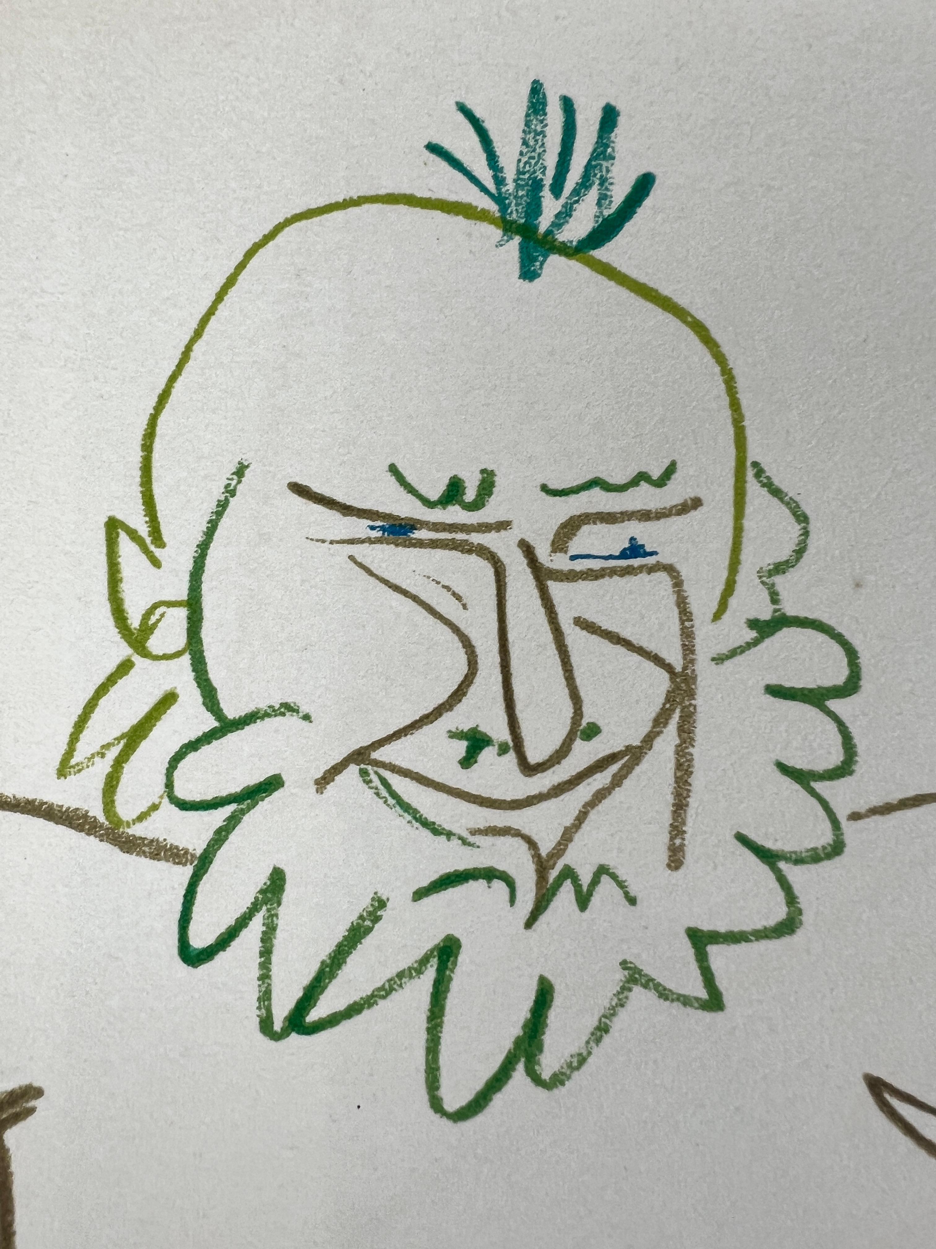 Pablo Picasso – Man and Woman Sitting – hand-signed Color Lithograph - 1954 6