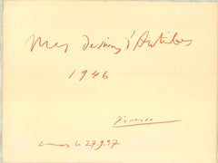 Pablo Picasso 'Mes Dessins D'Antibes (COUVERTURE SEULEMENT)' 1958 Lithographie