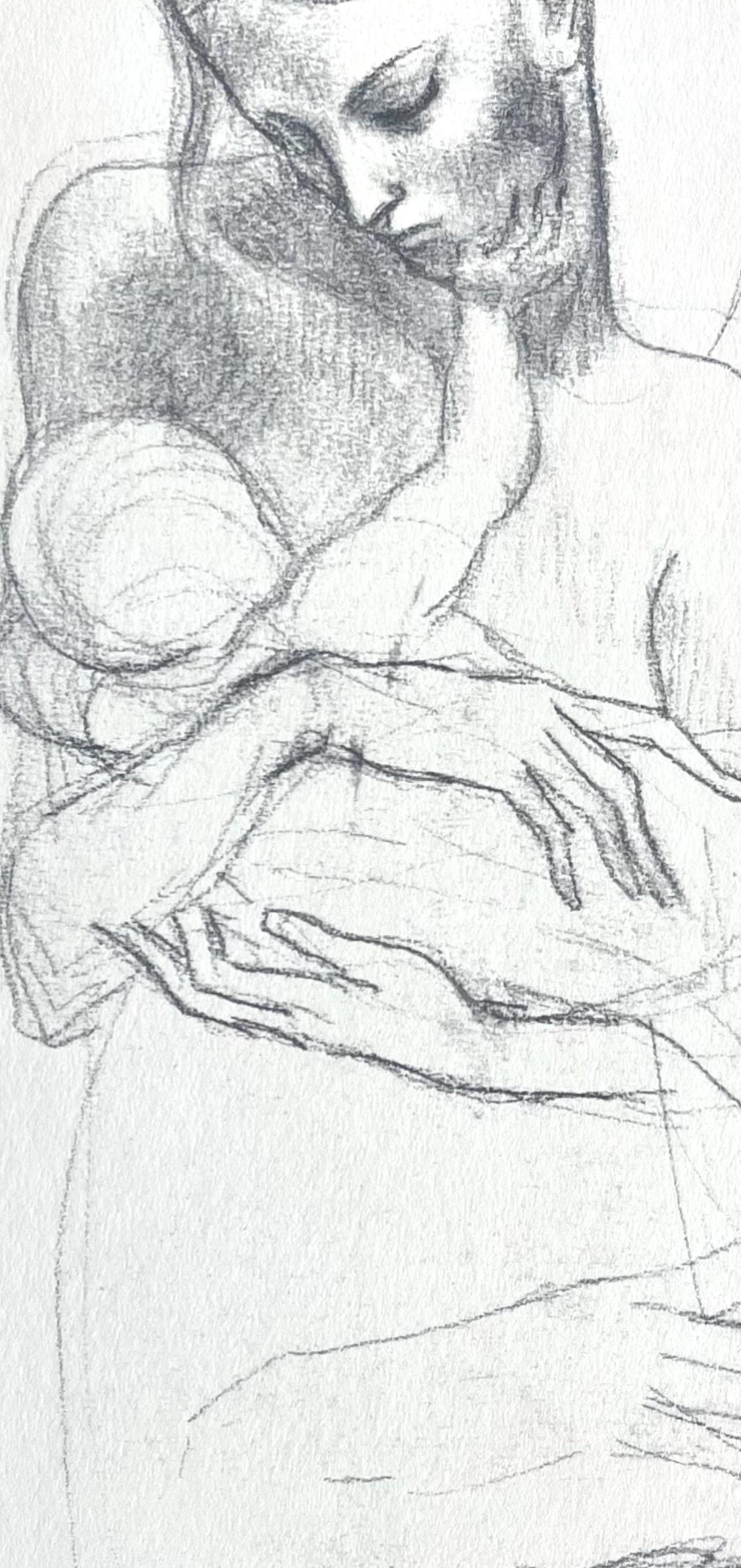 Pablo Picasso, Mother and Child, from Fifteen Drawings, 1946 (after) For Sale 3