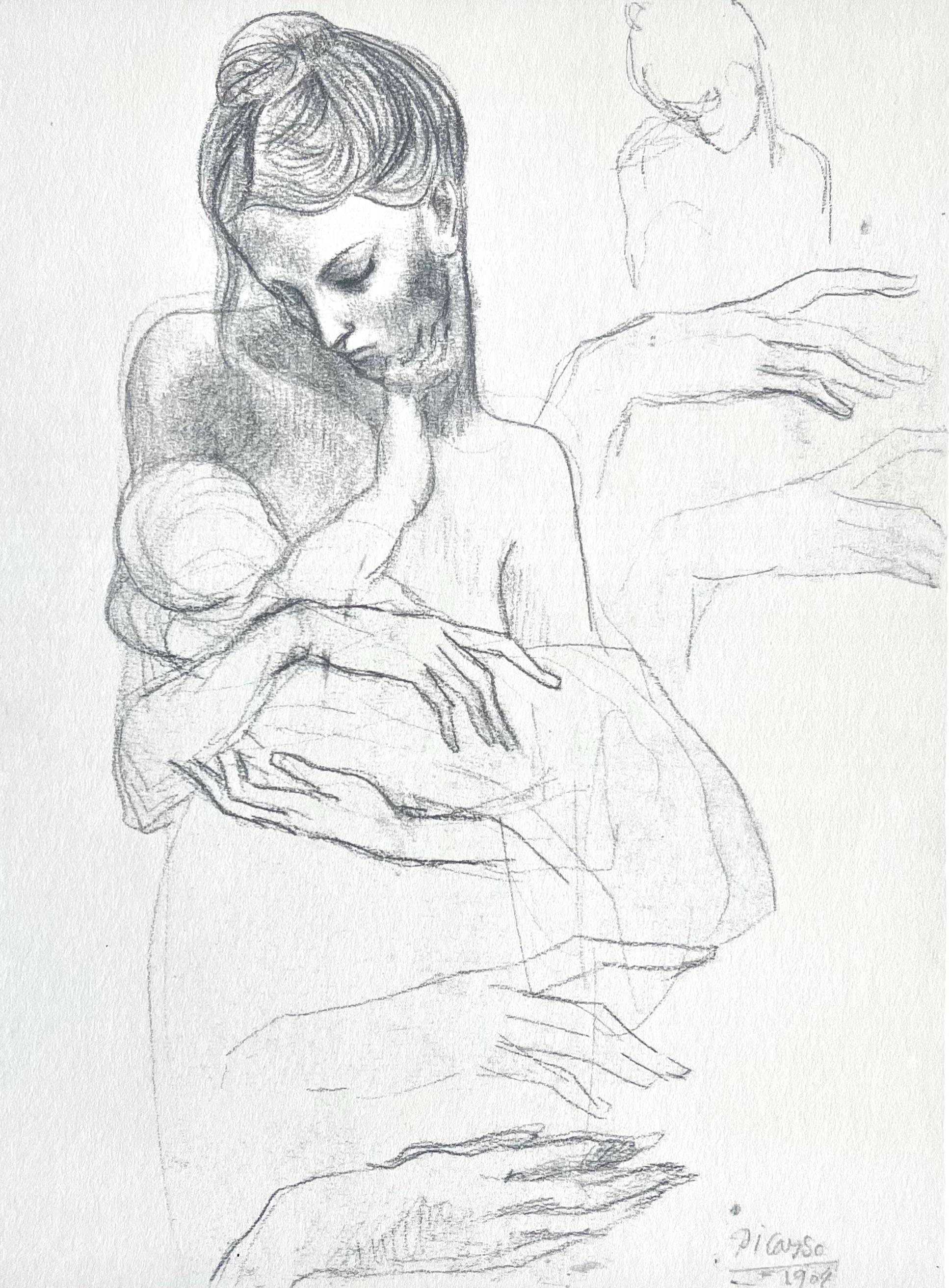 Pablo Picasso, Mother and Child, from Fifteen Drawings, 1946 (after)