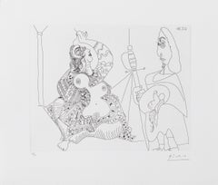 Pablo Picasso - Mousquetaire Et Odalisque, Meduse, (Bloch 1902) - Etching, 1970