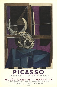 Picasso 'Musee Cantini' 1959- Stone Lithograph Vintage