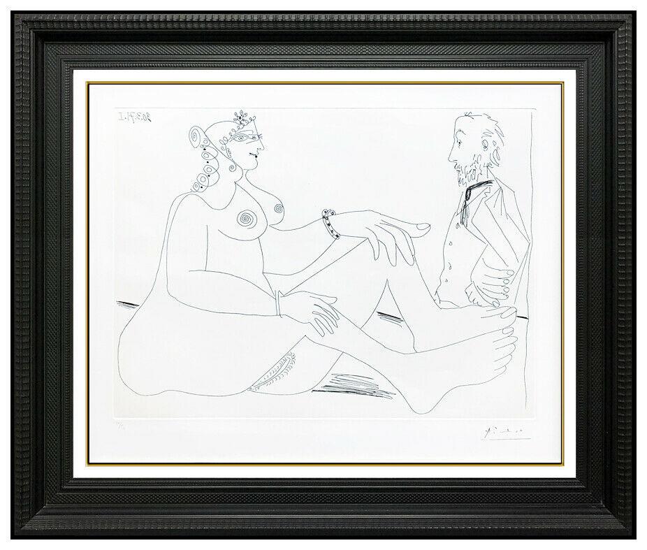 Pablo Picasso Authentic & Original Etching, Professionally Custom framed and listed with the Submit Best Offer option

Accepting Offers Now:  Up for sale here we have an Original Etching with Drypoint on Rives BFK paper by Pablo Picasso, titled