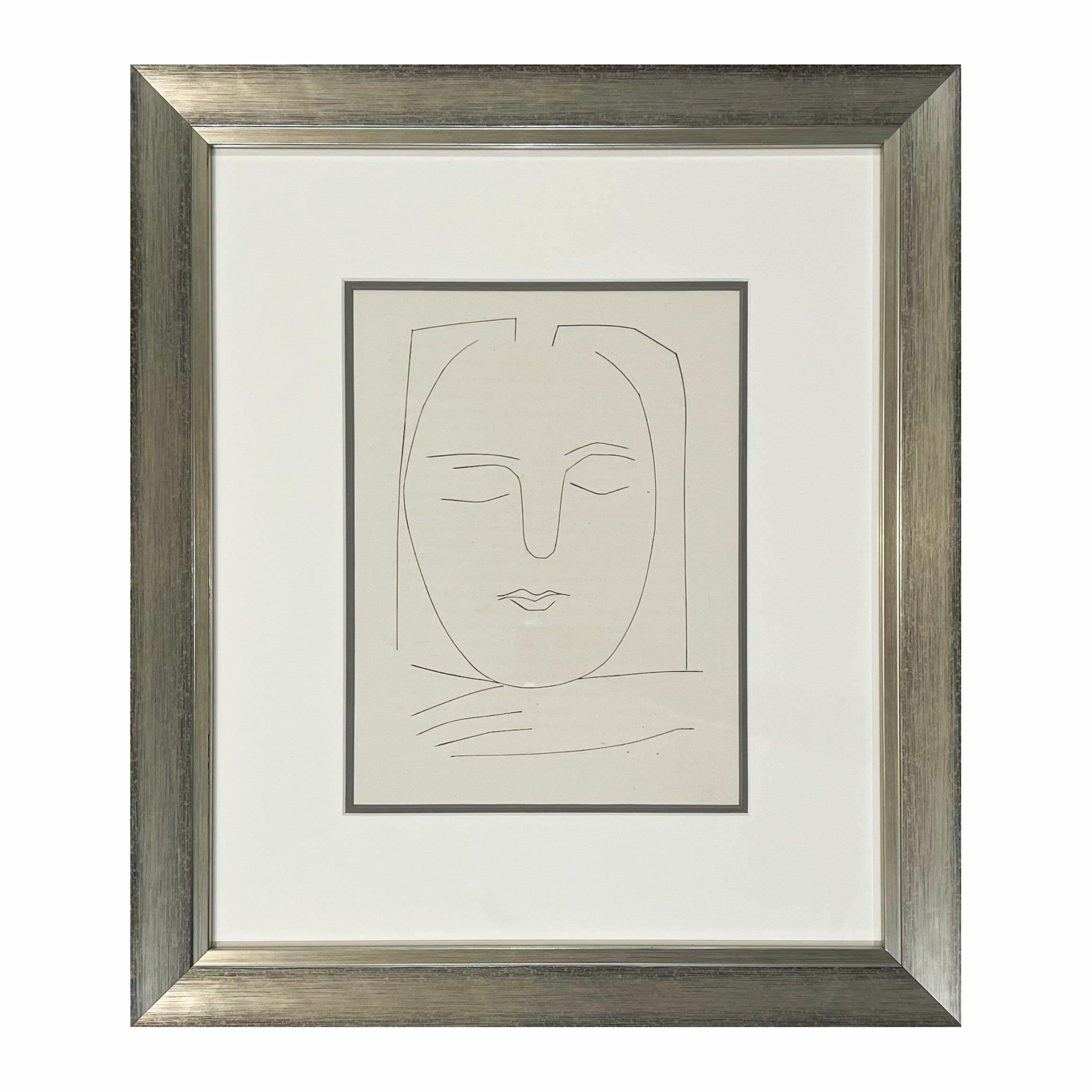 Pablo Picasso, Oval Head of a Woman with Square Hair, Carmen Plate XX 1