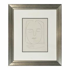Ovaler Kopf einer Frau mit quadratischem Haar, Carmen-Teller XX, Pablo Picasso