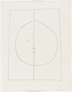 Pablo Picasso Oval Head with Dividing Line