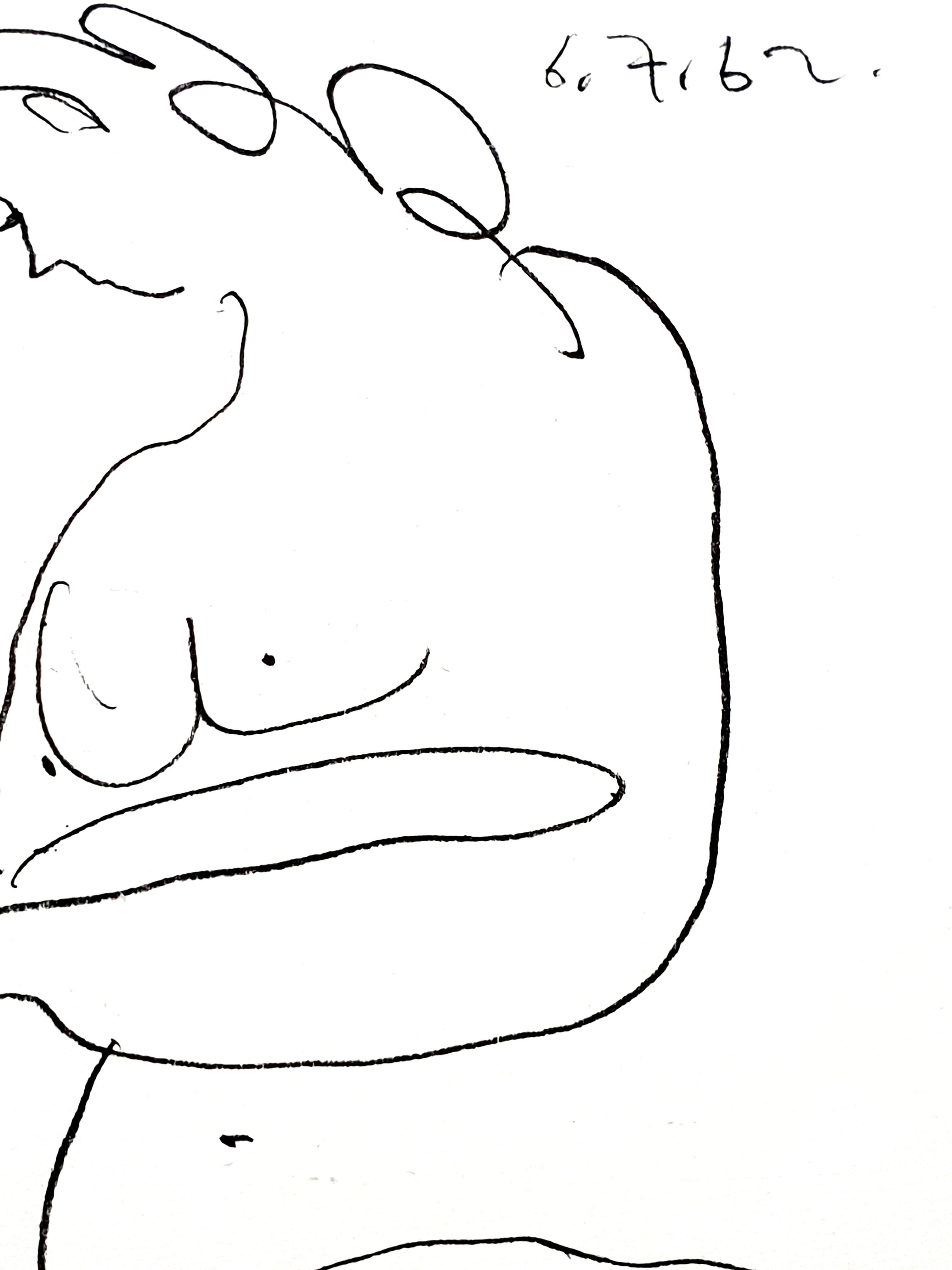 Pablo Picasso – Maler und sein Modell – Originallithographie im Angebot 1