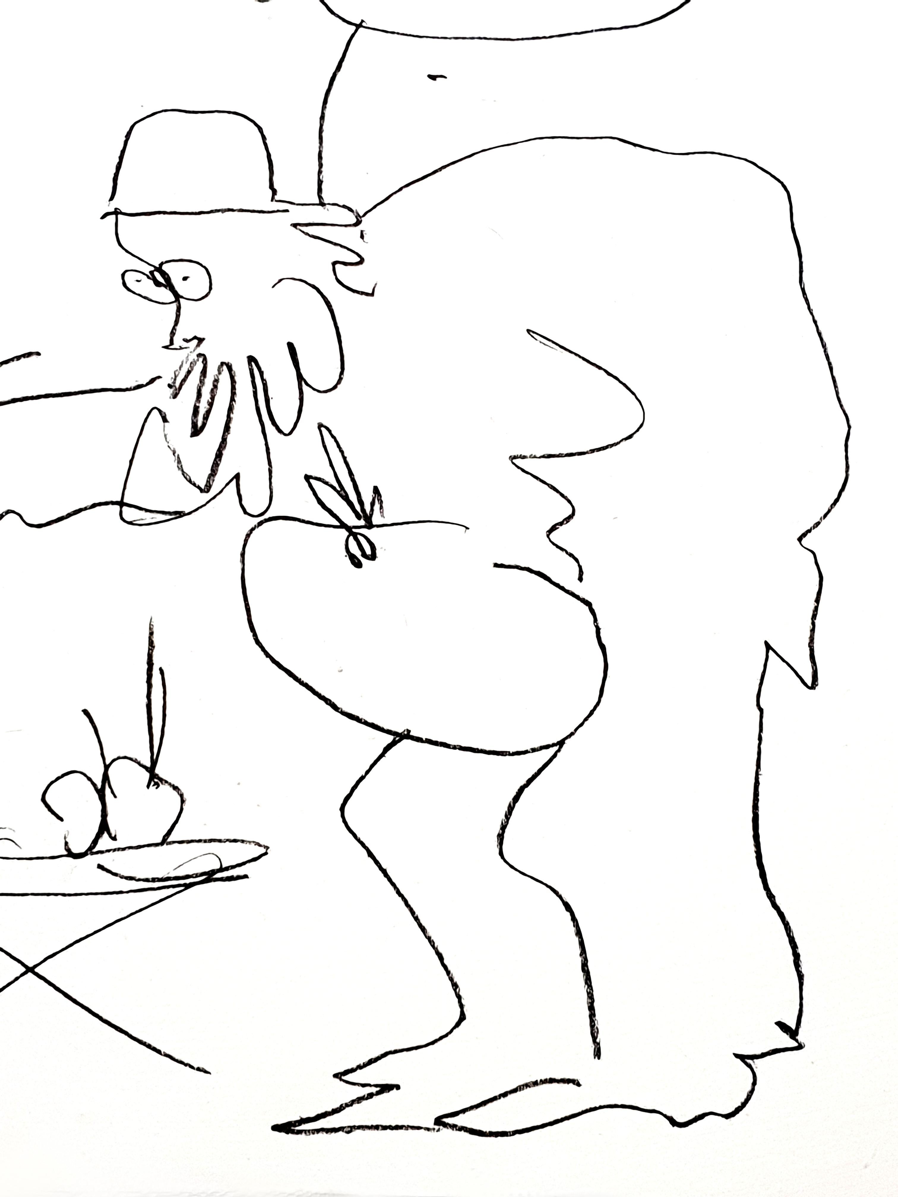 Pablo Picasso – Maler und sein Modell – Originallithographie im Angebot 3