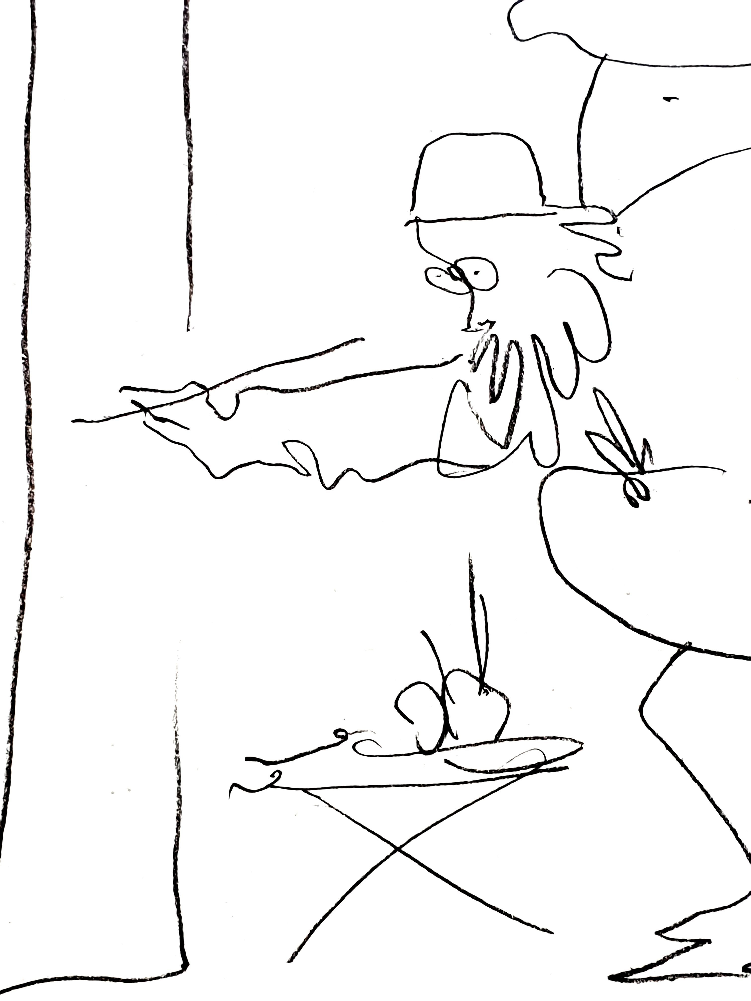 Pablo Picasso – Maler und sein Modell – Originallithographie im Angebot 5