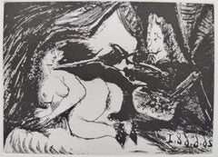 Pablo Picasso -- Peintre peignant la nuque de son jeune modele