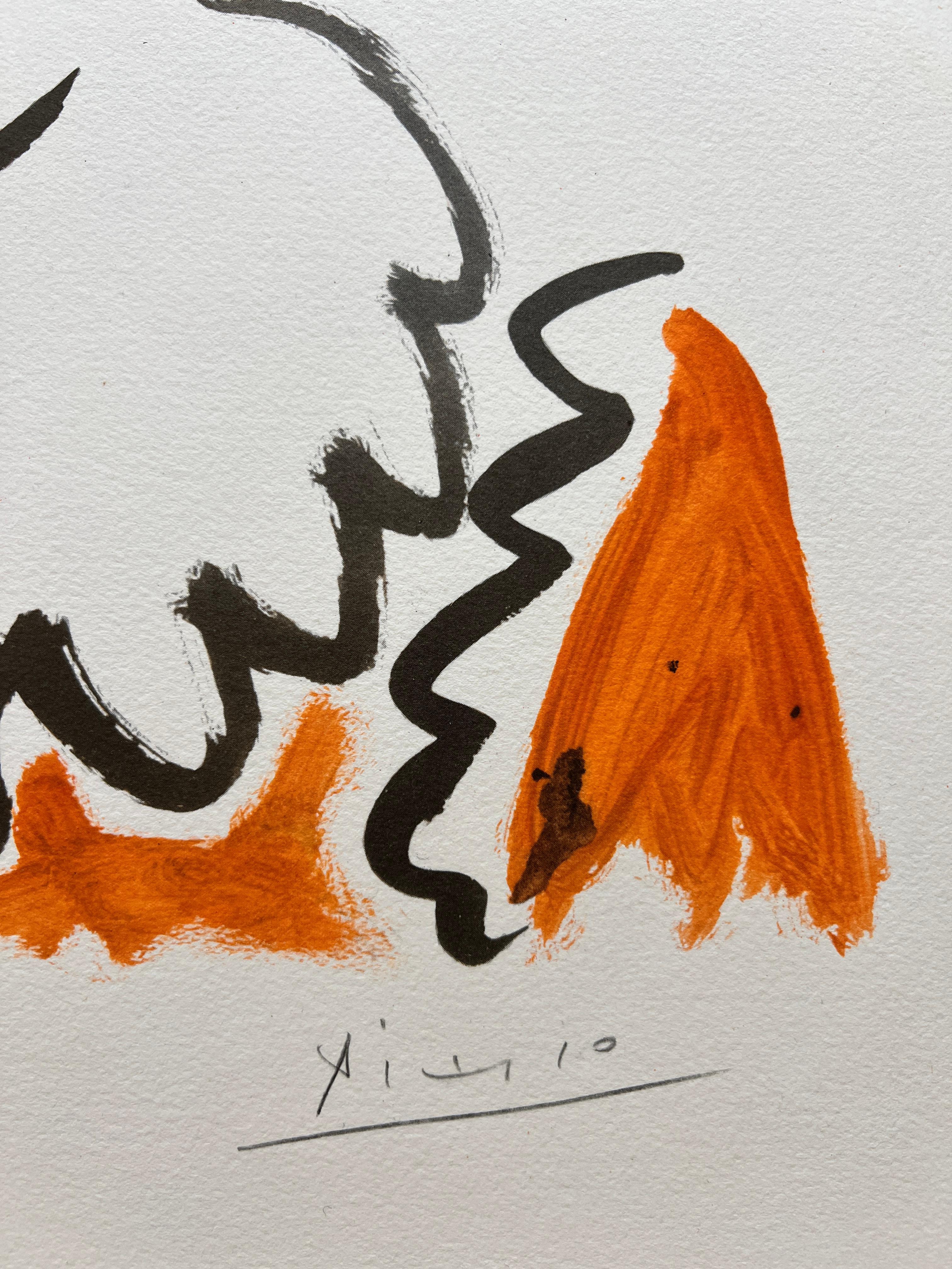 Pablo Picasso - Père Noël - lithographie en couleurs signée sur papier Arches - 1957 1