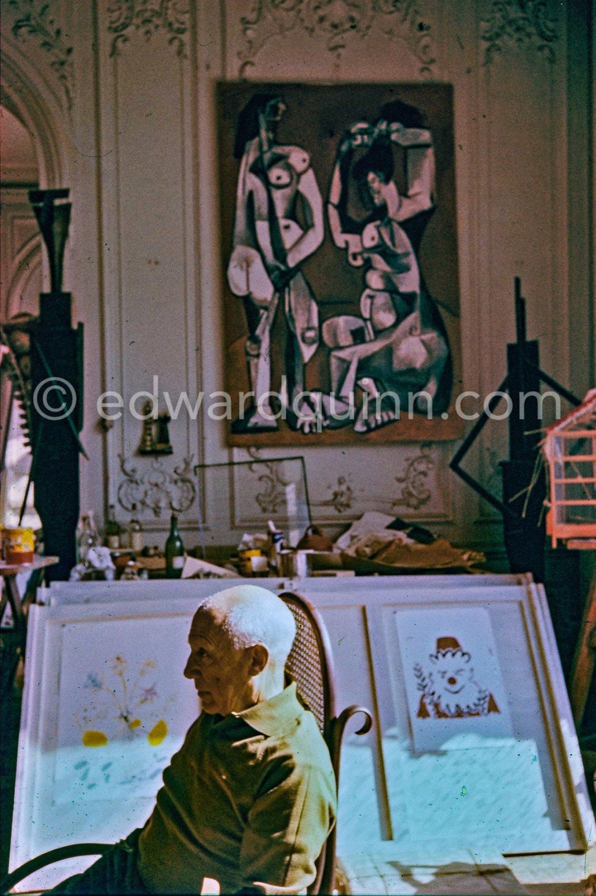 Pablo Picasso - Père Noël - lithographie en couleurs signée sur papier Arches - 1957 7
